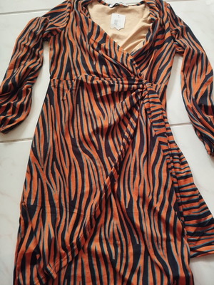 Morena Spain orange patterned short dress new, sizes S-M