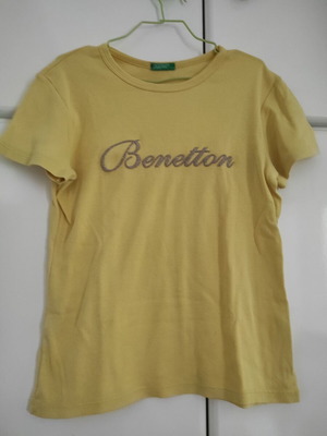 Μπλούζα για κορίτσι Benetton No 8-10 σαν καινούργιο, απαλό κίτρινο