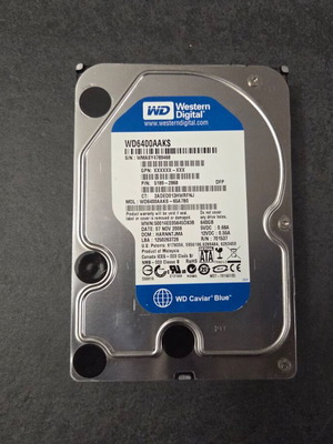 Western Digital Blue 640GB WD6400AAKS HDD used, 3.5 inch