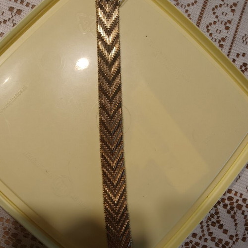 Vintage gold plated woven mesh bracelet