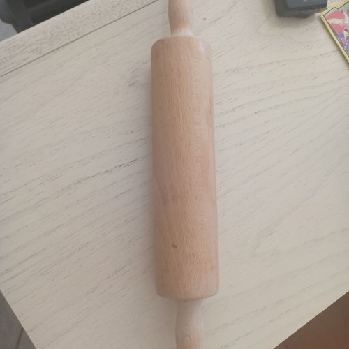 Wooden rolling pin used, 43 cm