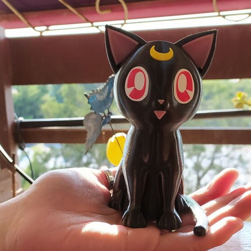Sailor Moon Luna and Artemis Cats Set 3D Printed Figure 12 cm New