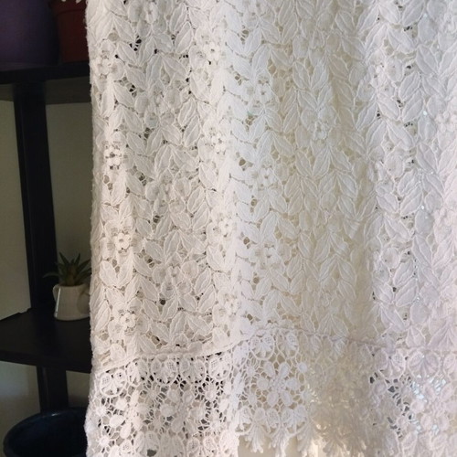 Lace dress cream color one size like new