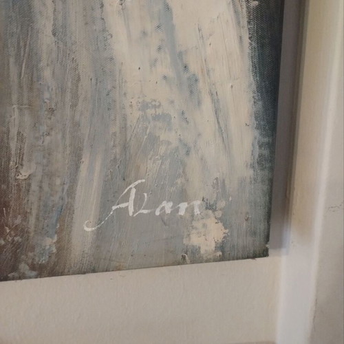 Nude oil painting on canvas, signed, handmade, 80x60cm