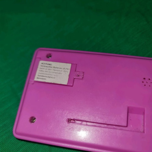 Vintage electronic game missing battery cover screw and stand
