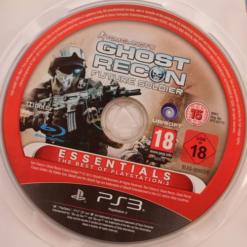 Tom Clancy's Ghost Recon Future Soldier PS3 game like new