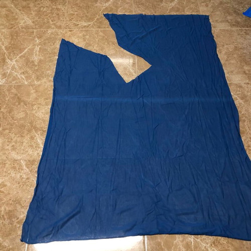 Blue lightweight elastic lining fabric used