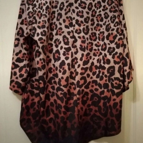 Emery Rose women's leopard print viscose tunic new, size XL