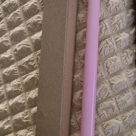 Handmade pink candle 40cm new with box