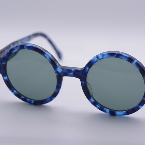 Robert la Roche S72 Round Sunglasses new, blue black