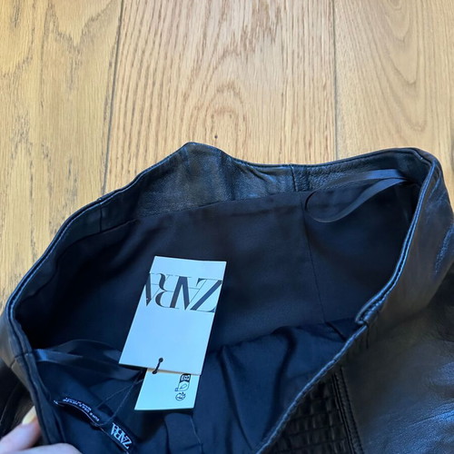 Zara leather bustier new, black, size S