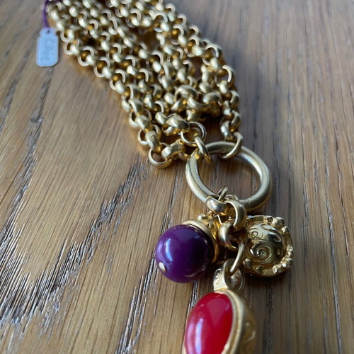 Christian Dior necklace new, vintage gold color