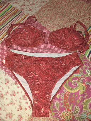 Shein bikini new, pink multicolor, size L