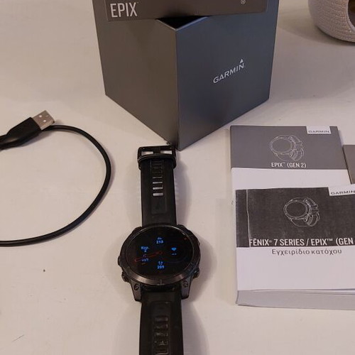 Garmin Epix Gen 2 Sapphire Titanium smartwatch like new, premium active