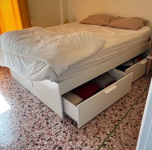 IKEA Brimnes διπλό κρεβατι με αποθηκευτικό χωρο  140cm*200cm
