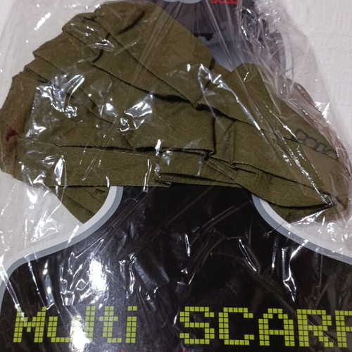 Multi scarf Polo khaki polyester new