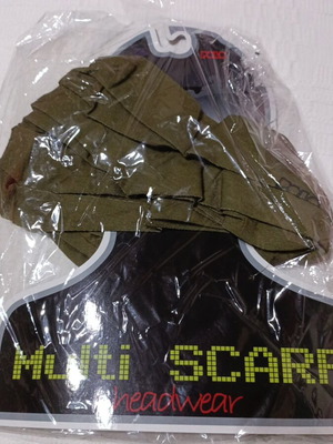 Multi scarf Polo khaki polyester new