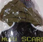 Multi scarf Polo khaki polyester new