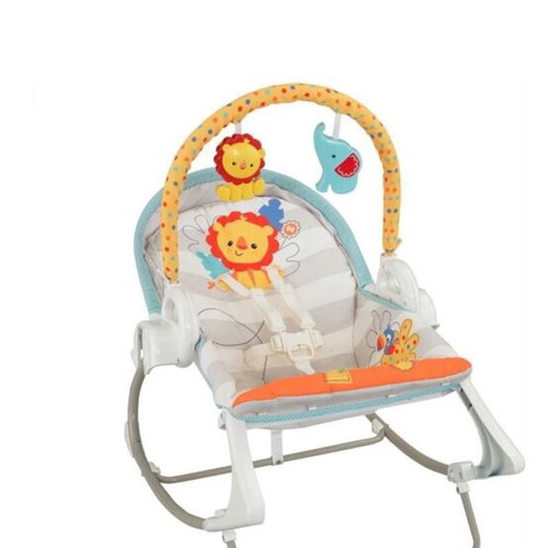 Fisher-Price Swing N Rocker Relax baby swing with music like new beige orange
