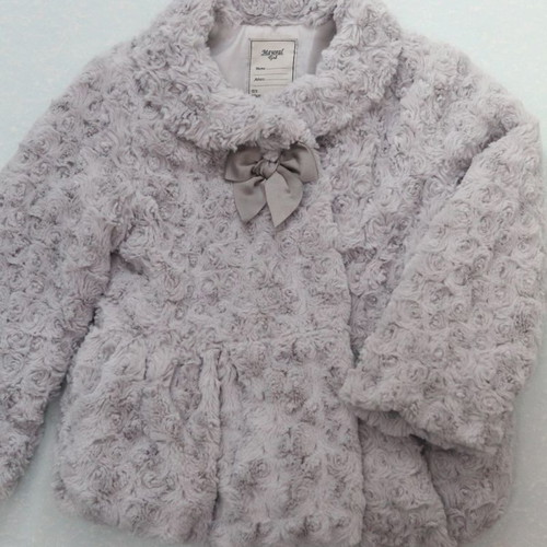 Mayoral children's fur size 5 used, grey