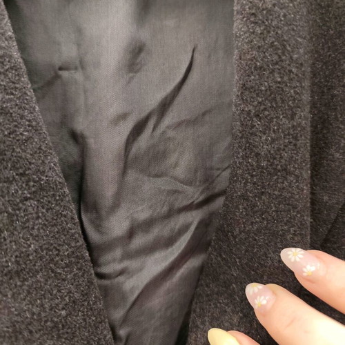 Wool women's coat used, black, size L