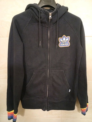 Adidas FZ HOOD FLE cotton hoodie blue size S like new