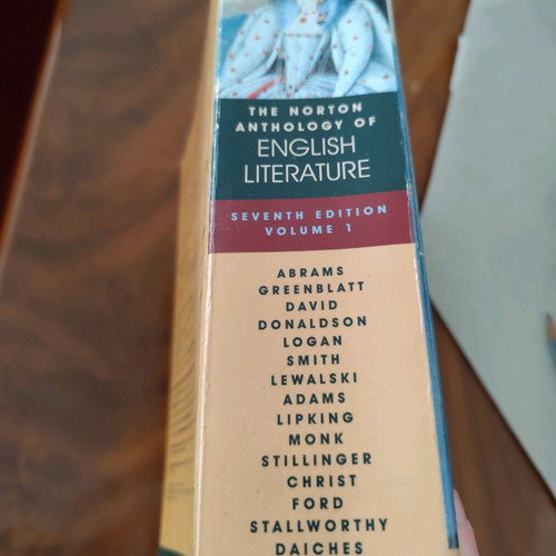 Norton English Literature Anthology 7th Edition used, 2 volumes