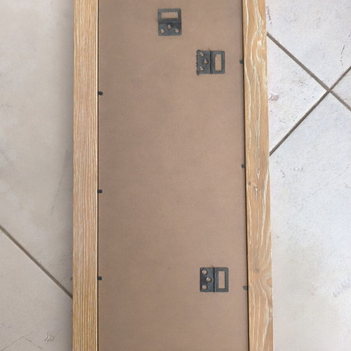 Wooden collage photo frame with 3 openings, rustic brown
