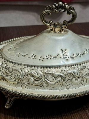 BM silver-plated fondue dish used 30×20