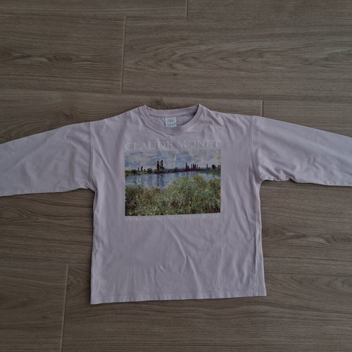 Zara long-sleeve shirt used, lilac, size 10 years