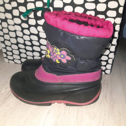 Children's boots used, size 29-30, black and pink