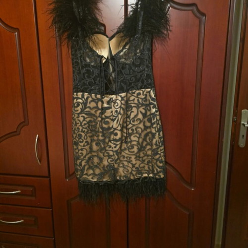 Oreon Komso dress, black and beige, size M
