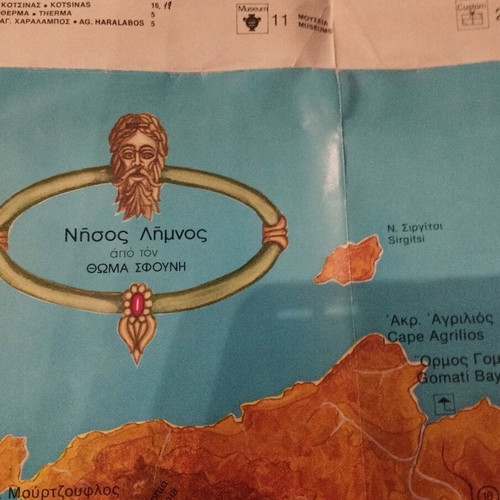 Map of Lemnos used by Thomas Sfounis