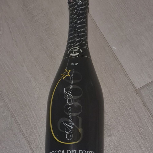 Rocca dei Forti Spumante Brut 2000 collectible bottle, sealed