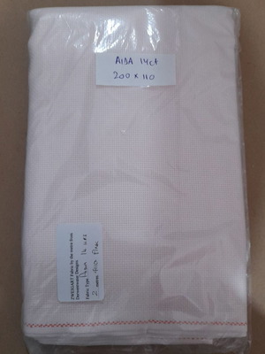 Aida 14 ct Sweigart embroidery canvas soft pink 200x110 cm new