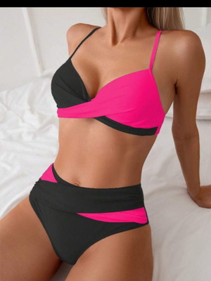 Swimsuit new, black and pink, size XL