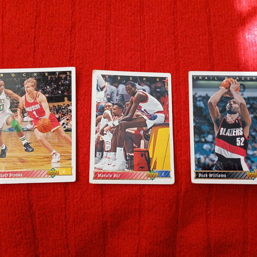 NBA Upper Deck 1992-93 collectible cards set used, 3 pcs