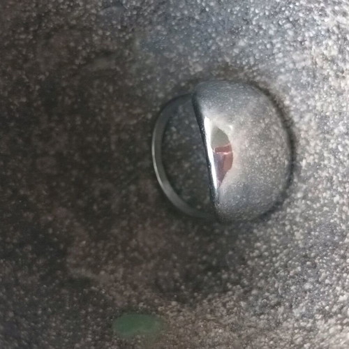 Steel ring new, size approximately 56, silver color