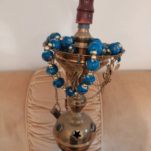 Hookah new 1 meter height with large decorative komboloi