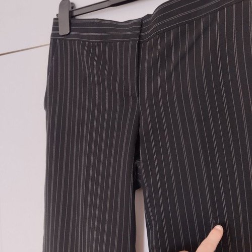 Low waist pants like new, striped black with gray