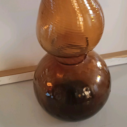 Glass blown floor vase like new