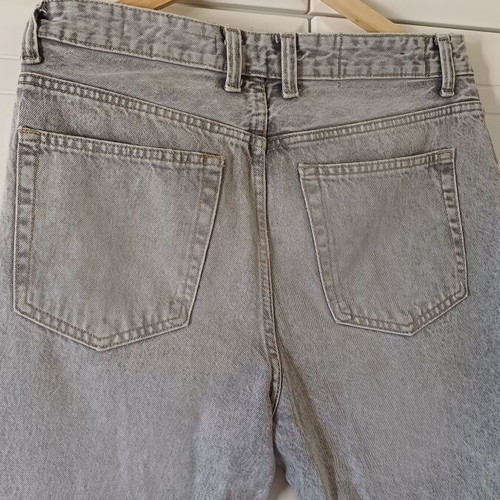 Bershka men's jeans size 42 gray acid wash used