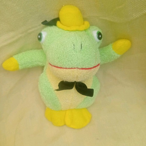 Plush frog 15cm, washed