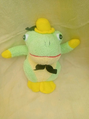 Plush frog 15cm, washed