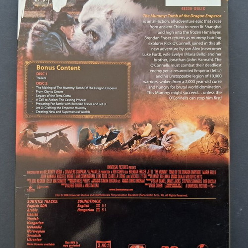 The Mummy Tomb of the Dragon Emperor Steelbook DVD like new with subtitles