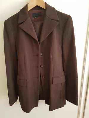 Zara brown women's suit used, small-medium, high-waisted trousers