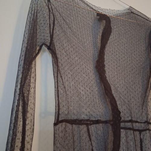 Lace onesie with polka dots medium, like new, black