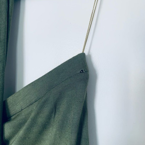 Dyens + Fotinaki handmade green set with asymmetrical skirt