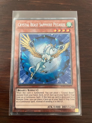 Crystal Beast Pegasus κάρτα Yu-Gi-Oh! σαν καινούργιο, 1η έκδοση