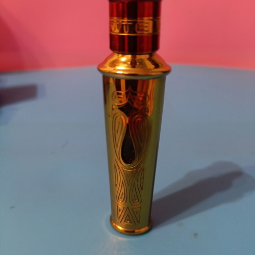 Faberge perfume miniature used, vintage Tigress brass roll on 5 ml